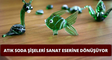 Soda Şişelerinden Sanat Eseri Yapılıyor
