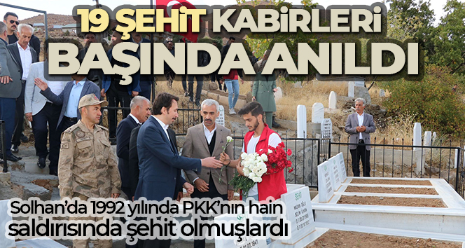Solhan’da PKK saldırısında şehit olan 19 vatandaş kabirleri başında anıldı