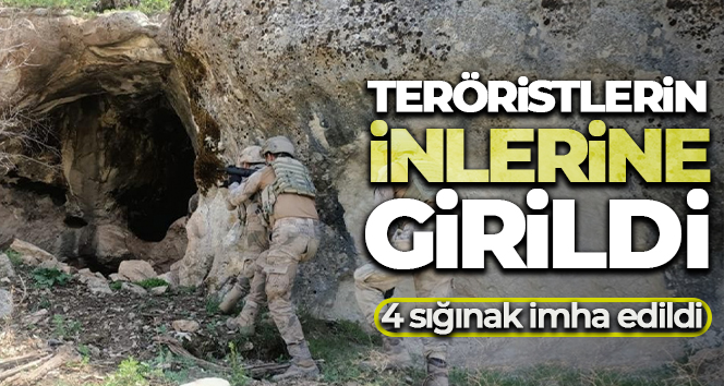 Tunceli’de teröristlerin inlerine girildi