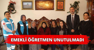 Evde Sağlık Hizmeti Alan Emekli Öğretmen Bu Özel Günde Unutulmadı