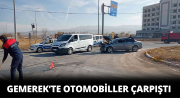 Gemerek’te Otomobiller Çarpıştı 2 Yaralı Var