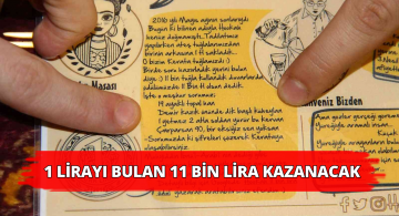 1 Lirayı Bulana 11 Bin Lira verilecek