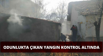 Odunlukta Çıkan Yangın Büyümeden Söndürüldü