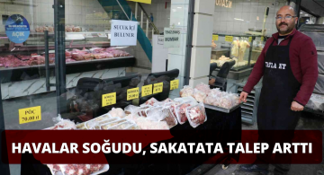 Sivas’ta Havalar Soğudu Sakatat Kuyrukları Başladı