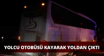 Yolcu Otobüsü Yoldan Çıktı 1 Yaralı