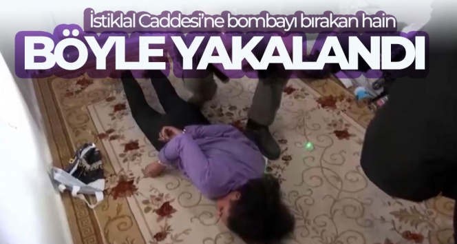 Beyoğlu’nda bombayı bırakan teröristin yakalanma anları ortaya çıktı