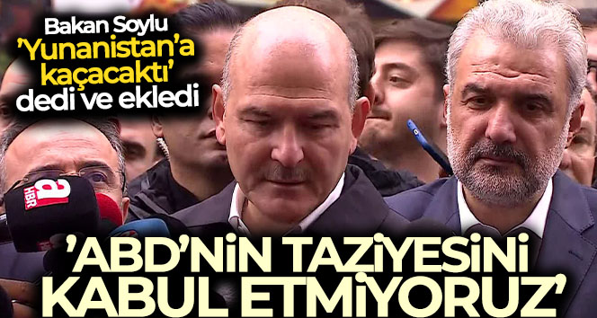 İçişleri Bakanı Soylu: ‘ABD Büyükelçiliğinin taziyesini kabul etmiyoruz’