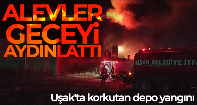 Uşak’ta depo yangını: Çok sayıda itfaiye ekibi müdahale ediyor