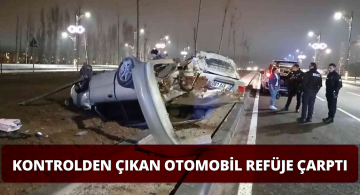 Yoldan Çıkan Otomobil Takla Attı 1 Yaralı