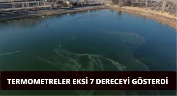 Sivas Soğuklarında Göl Buz Tuttu