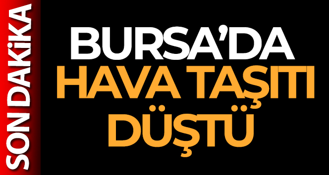 Bursa’da bir hava taşıtı düştü