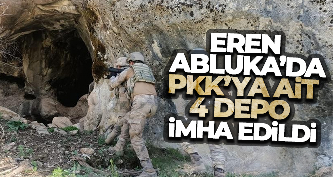 Eren Abluka’da PKK’ya ait 4 depo imha edildi