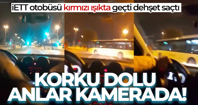 Pendik’te kırmızı ışıkta geçen İETT otobüsü kazaya neden oldu
