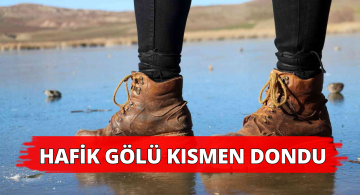 Donan Hafik Gölü’nde Karabataklar Tablo Gibi Görüntü Oluşturdu