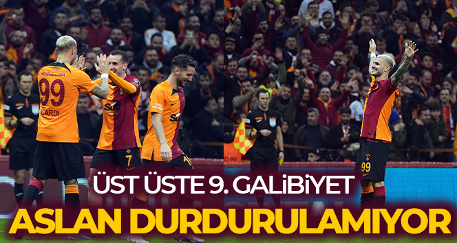 Galatasaray durdurulamıyor üst üste 9. galibiyet