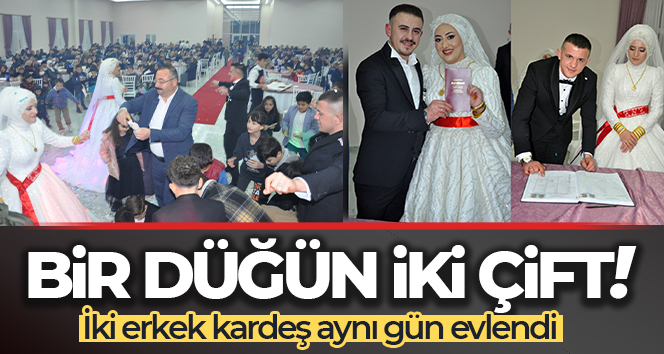 İki erkek kardeş aynı gün evlendi