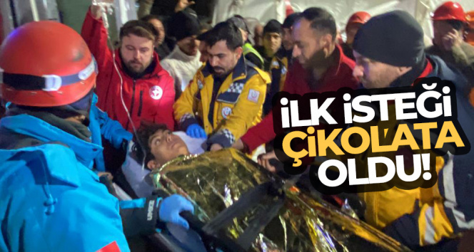 66 saat göçükte kalan gencin ilk isteği çikolata oldu