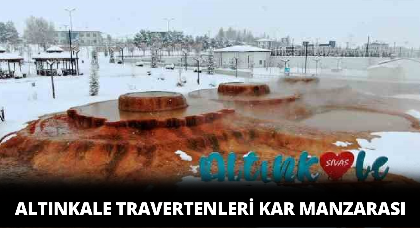 Atınkale Travertenleri Kar İle Birleşince Güzel Görüntüler Ortaya Çıktı