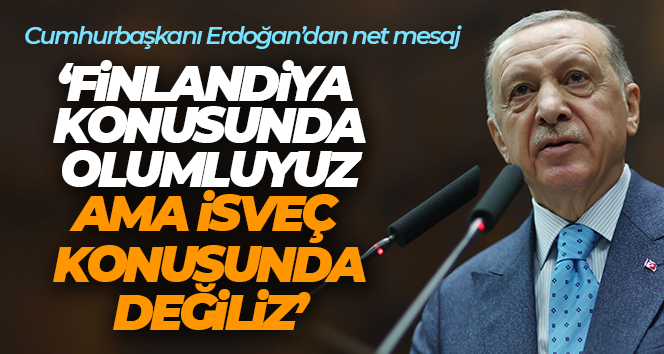 Cumhurbaşkanı Erdoğan: ‘Finlandiya konusunda olumluyuz ama İsveç konusunda değiliz’