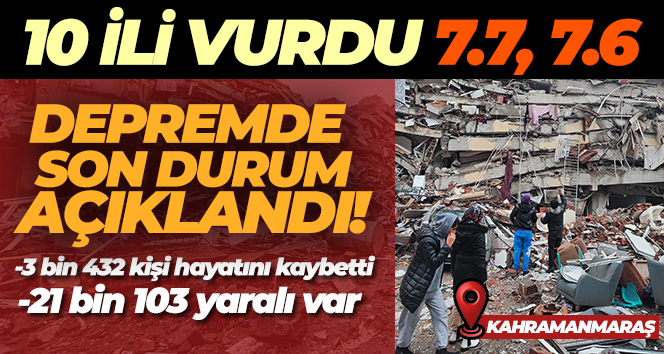 Depremde can kaybı sayısı 3 bin 549’a yükseldi