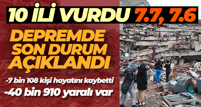 Depremde can kaybı sayısı 8 bin 574’e yükseldi