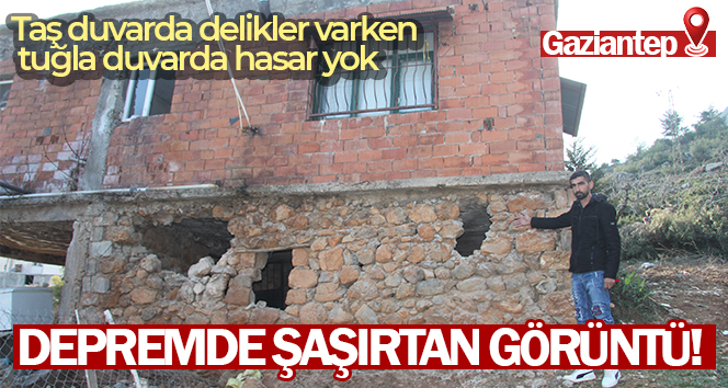 Depremde şaşırtan görüntü