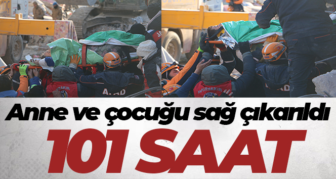 Diyarbakır’da 101 saat sonra anne ve oğlu kurtarıldı