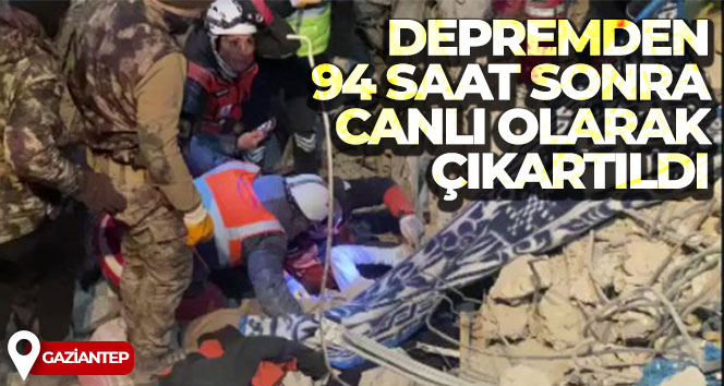 Gaziantep Gölgeler Apartmanı’nda depremden 94 saat sonra 17 yaşındaki genç canlı olarak çıkartıldı