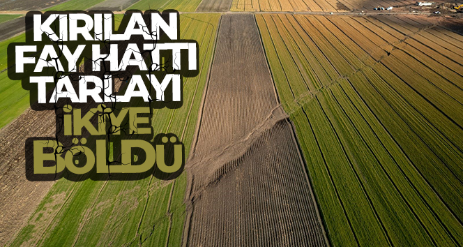 Kahramanmaraş’ta kilometrelerce uzanan fay hattı havadan görüntülendi