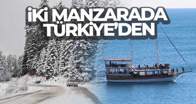 Türkiye’de kar ve soğuk, Antalya’da deniz keyfi