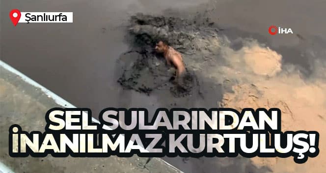Aracıyla su altında kalan kişi kendi çabasıyla sağ kurtuldu