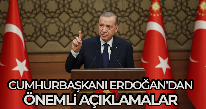 Cumhurbaşkanı Erdoğan, kabine sonrası açıklamalarda bulunuyor