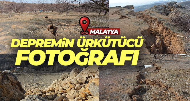 Darende’de depremin ürkütücü fotoğrafı