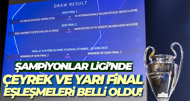 UEFA Şampiyonlar Ligi’nde çeyrek ve yarı final eşleşmeleri belli oldu