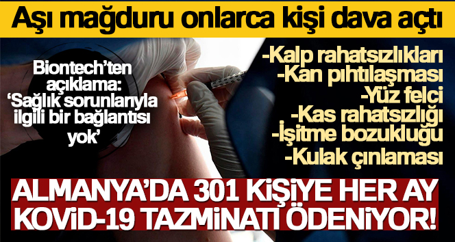 Almanya’da 301 kişiye her ay Covid-19 aşı tazminatı ödeniyor