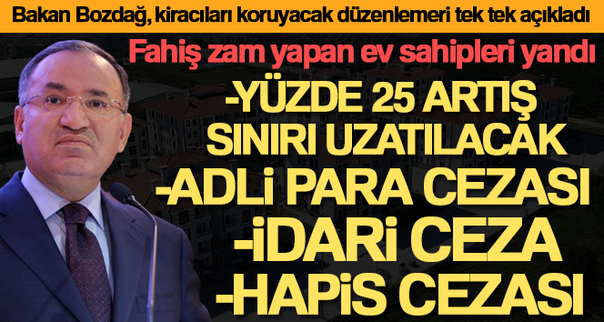 Bakan Bozdağ: (Fahiş kira artışları) ‘Hapis cezası olabilir’