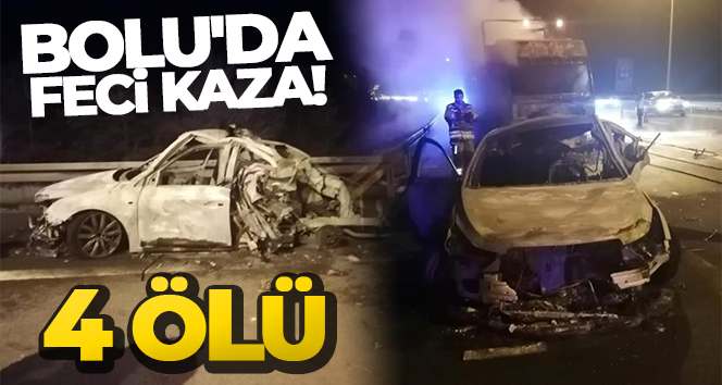 Bolu’da feci kaza: 4 ölü, 3 yaralı