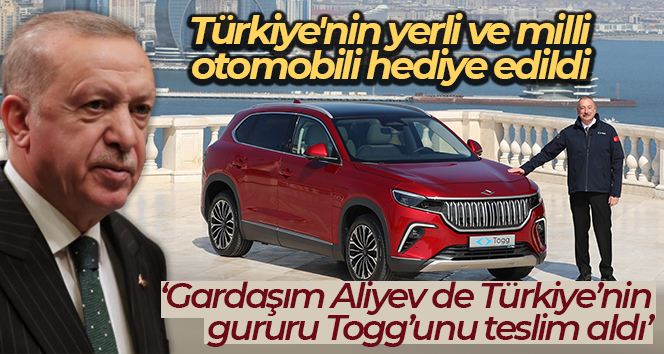 Cumhurbaşkanı Erdoğan: “Gardaşım Aliyev de Türkiye’nin gururu Togg’unu teslim aldı”