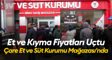 Ucuz Et İçin Kuyruk Oluştular: Sivas’ta Et ve Süt Kurumu Mağazası’na Yoğun İlgi