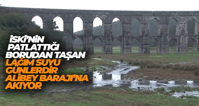 Sultangazi’de İSKİ’nin patlattığı borudaki lağım suyu günlerdir Alibey Barajı’na akıyor