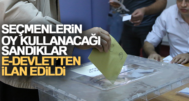 Vatandaşların oy kullanacağı sandıklar e-Devlet’ten ilan edildi