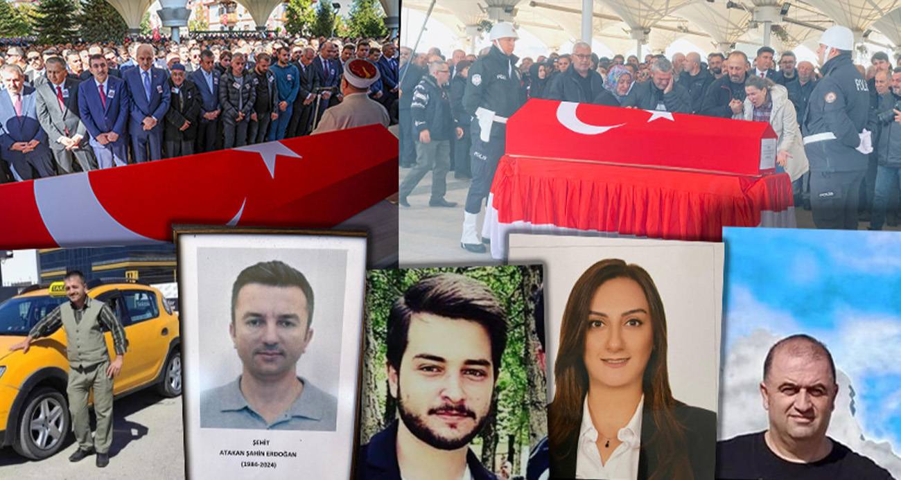 Ankara’da TUSAŞ Şehitleri Gözyaşlarıyla Uğurlandı