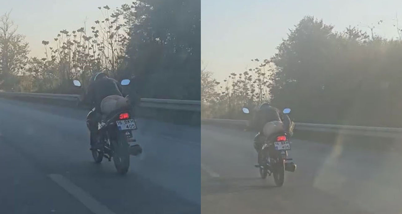 Bursa’da Trafikte Tehlike Saçan Motosiklet Sürücüsü