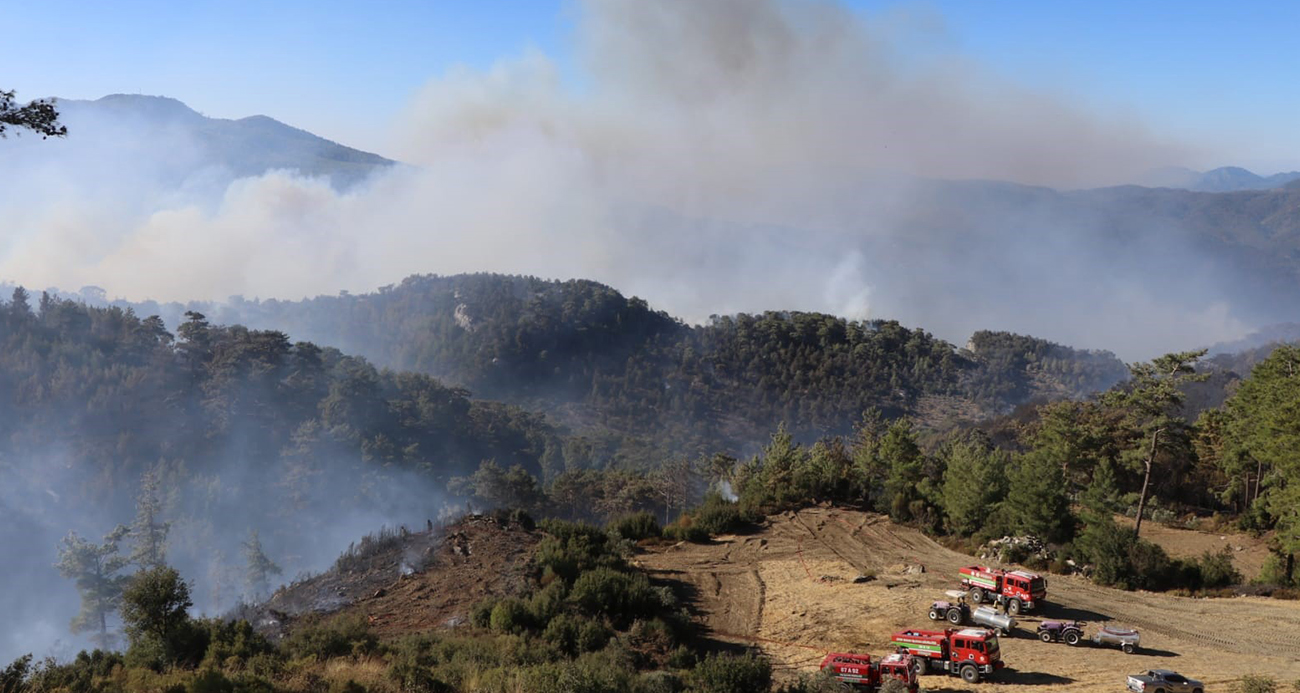 Dalaman’da Orman Yangınına Havadan Müdahale
