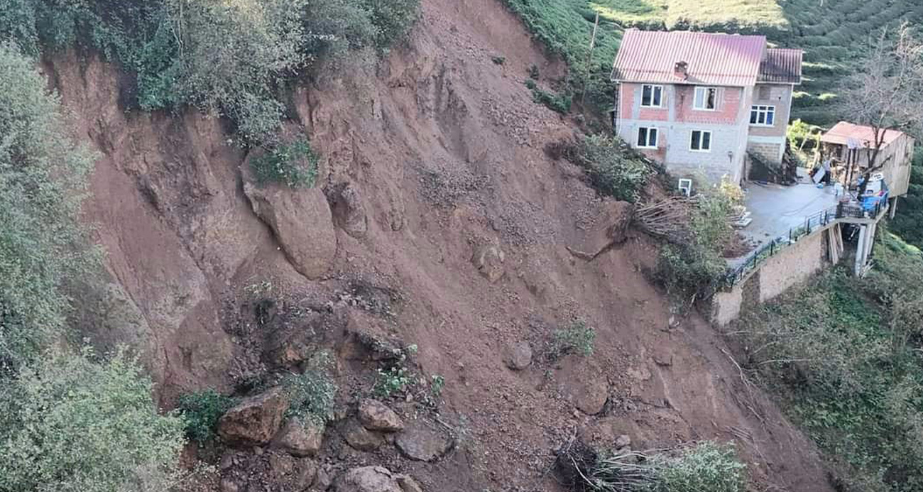 Trabzon’da Heyelan Sonucu Yol Kapandı, İstinat Duvarı İnşasına Komşu İzni Engeli