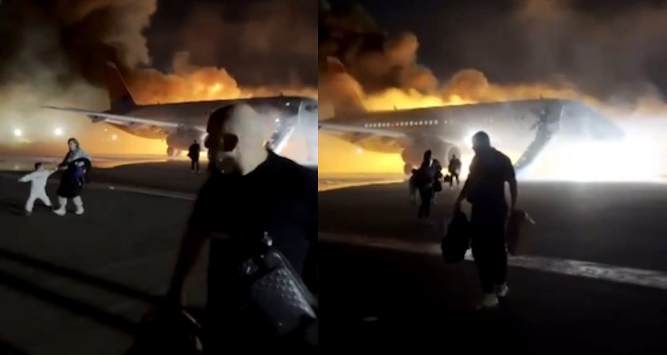 Antalya’da Uçak Yangını Sırasında Nefes Kesen Tahliye Operasyonu