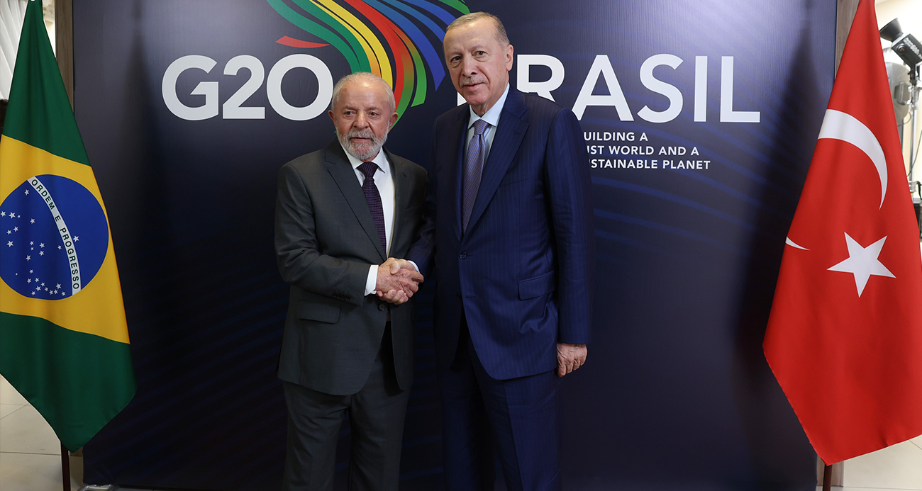 Cumhurbaşkanı Erdoğan, Brezilya’da Lula Da Silva ile Buluştu