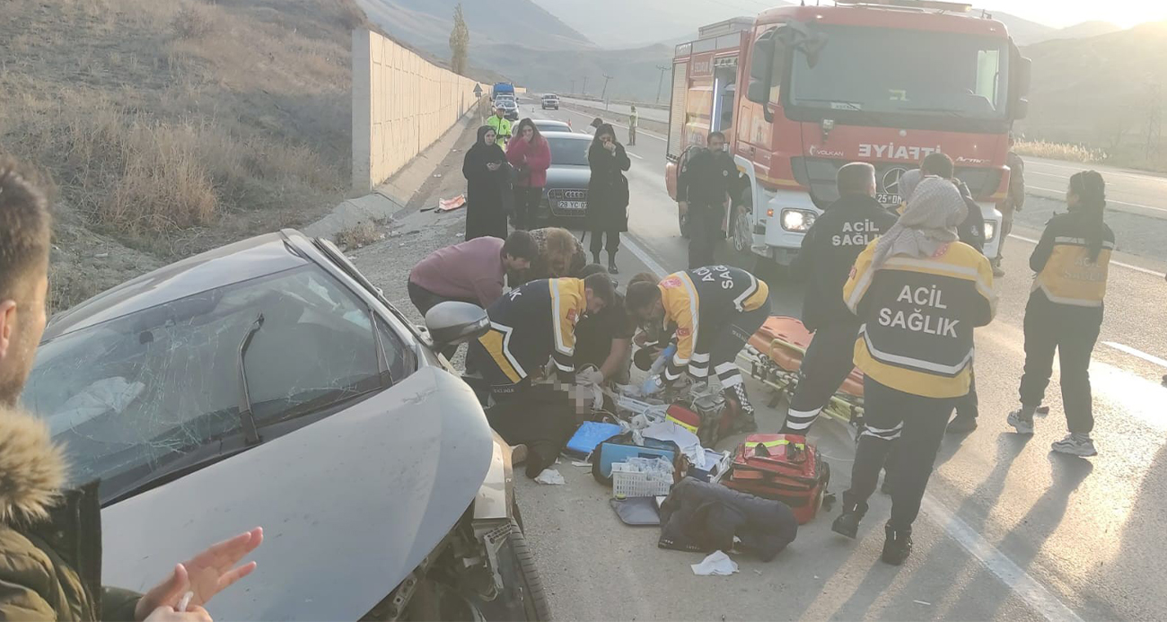 Erzurum Aşkale’de Korkunç Kaza: 2 Ölü, 3 Yaralı