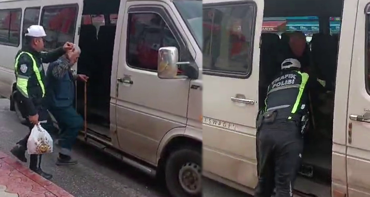 Hatay’da Polis Memurunun Görme Engelli Vatandaşa Yardımı Yürekleri Isıttı