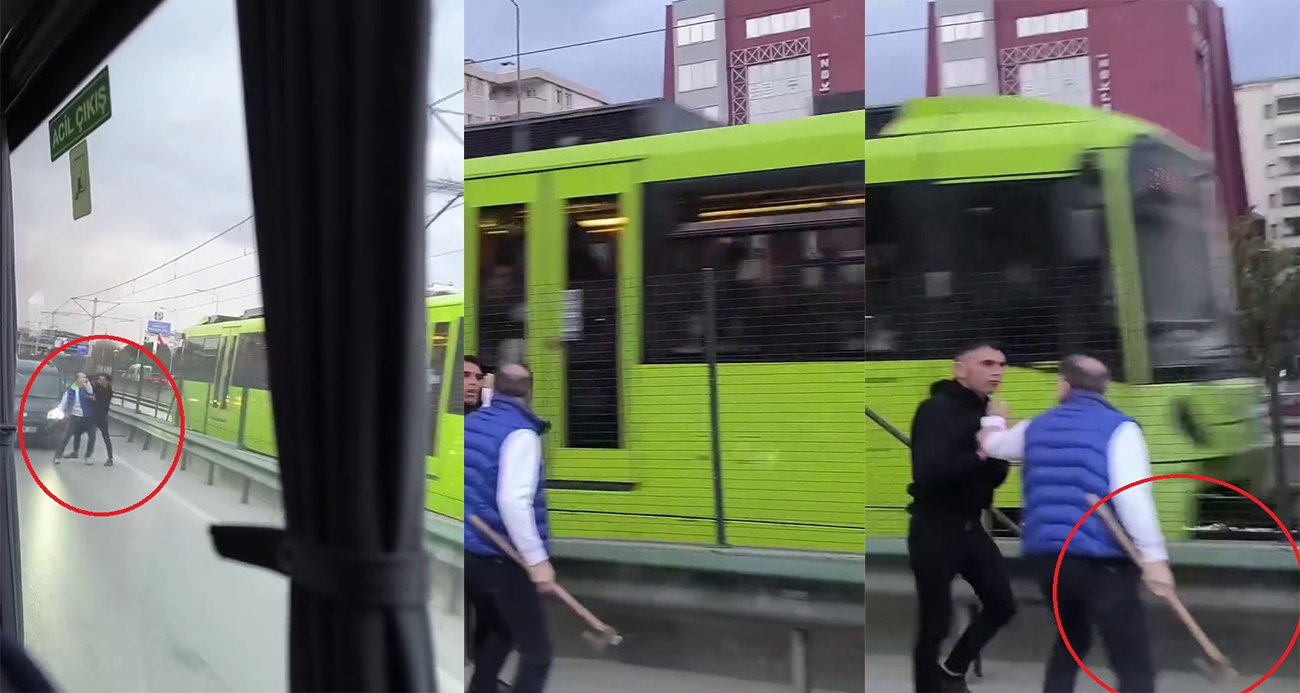 Bursa’da Trafikte Baltalı Kavga Kamerada